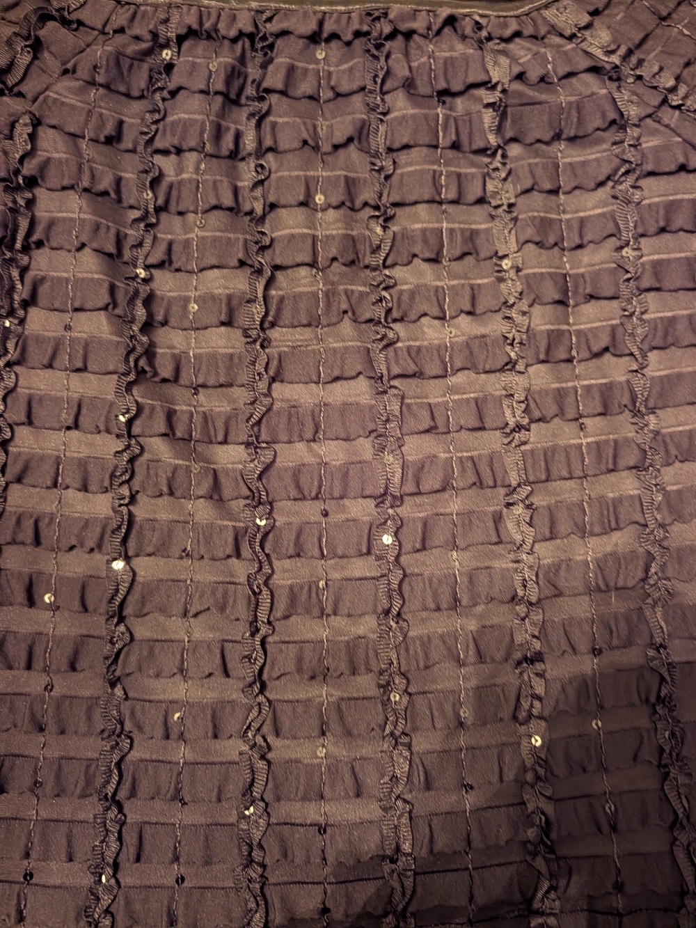Joseph Ribkoff Black Ruffle-Striped Short Sleeve Top - Picture 2 of 4